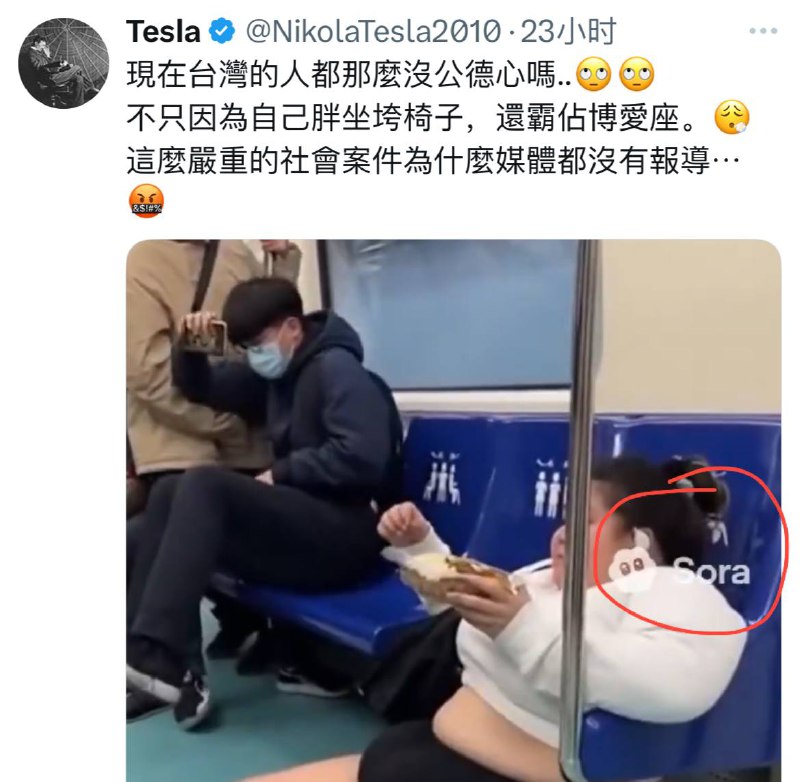 伪装台湾人的网军连ai视频的水印都不去，我要是习猪皇就把你们这群贪污外宣经费的废物全都剥皮揎草
