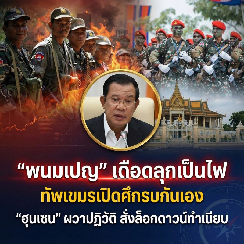 泰国轰炸了不到十分之一的中国在柬埔寨的诈骗活摘园区，其它园区惊恐万分，业务处于停止， 各个园区的分成方大头中国小头柬埔寨洪森军方
