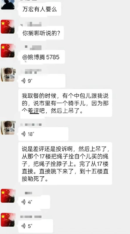 3月29日，辽宁阜新银通中央公园小区一外卖骑手上吊自杀”3月29日，辽宁阜新银通中央公园小区一外卖骑手上吊自杀”