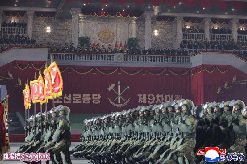 🇰🇵朝鲜平壤举行阅兵仪式，纪念朝鲜劳动党第九次全国代表大会金正恩表示朝鲜武装力量“已做好应对任何情况的准备”