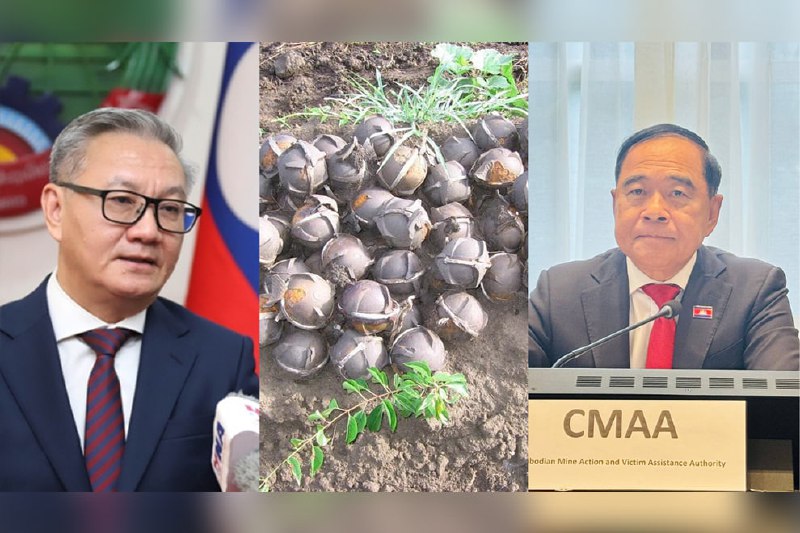 泰军在柬埔寨战场上使用集束弹药，柬埔寨要求《集束弹药公约》缔约国谴责之柬埔寨地雷行动管理局向在万象举行的《集束弹药公约》第三次审议大会主席，报告了泰国集束弹药对平民和柬埔寨社区的影响