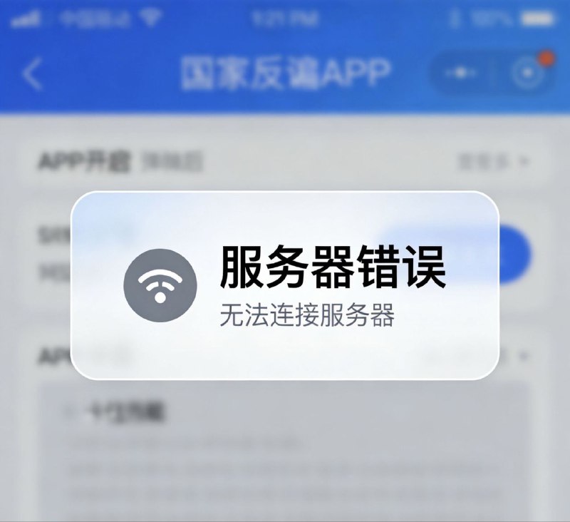 有网友爆料称，自己试图打开国家反诈中心App时发现服务器，登录不上，功能无法正常运行