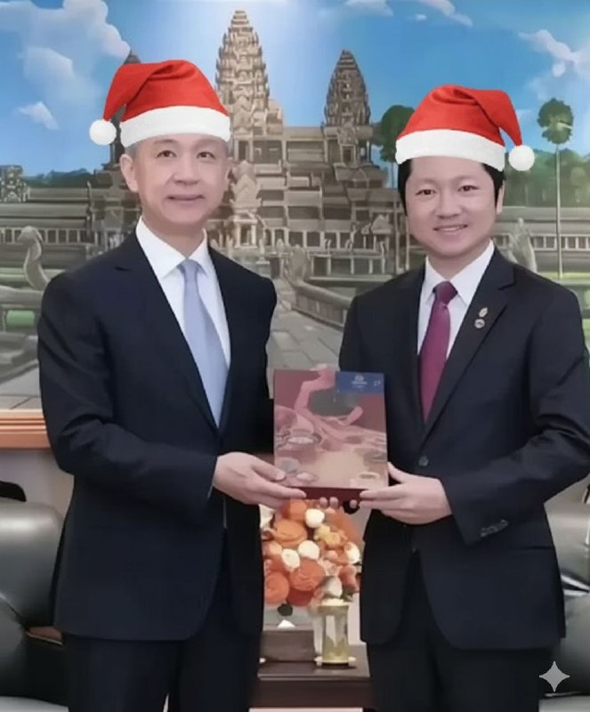 汪文斌同志代表柬埔寨园区全体工作人员，向中国人表达祝福