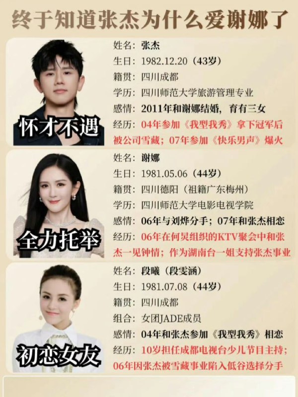 #段曦发文 #张杰前女友段曦 #张杰出轨 #谢娜要求薛之谦道歉 #李雨桐 #内娱大瓜 #全网吃瓜内娱大地震！段曦锤死张杰出轨！被网暴多年，张杰谢娜从未澄清！彻底疯了！段曦深夜放锤