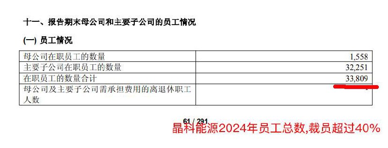 两大光伏巨头，隆基绿能2024年裁员近50%，晶科能源裁员超过40%两大光伏巨头，隆基绿能2024年裁员近50%，晶科能源裁员超过40%