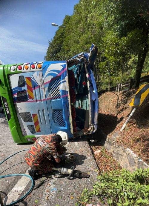 6月29日上午11点马来西亚云顶高原旅巴翻覆两名中国旅客罹难