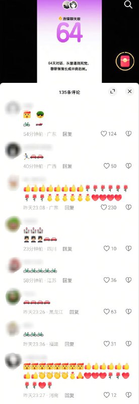 简单“64”两个数字，引来了成吨的emoji输出😨💼🚗🚗🚗🚲#大冲塔运动#大emoji运动简单“64”两个数字，引来了成吨的emoji输出😨💼🚗🚗🚗🚲#大冲塔运动#大emoji运动