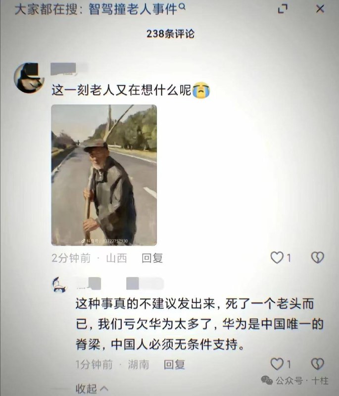 2025年11月19日上午，华为问界M7智驾把老人撞飞导致惨死事件，及评论区的奇葩言论