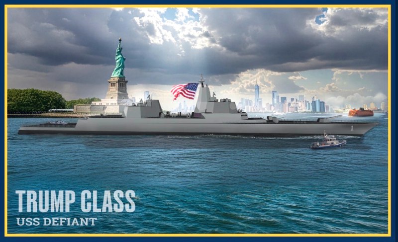 特朗普宣布建造“特朗普”级（Trump Class）战列舰，首舰命名为“无畏号”（USS Defiant）