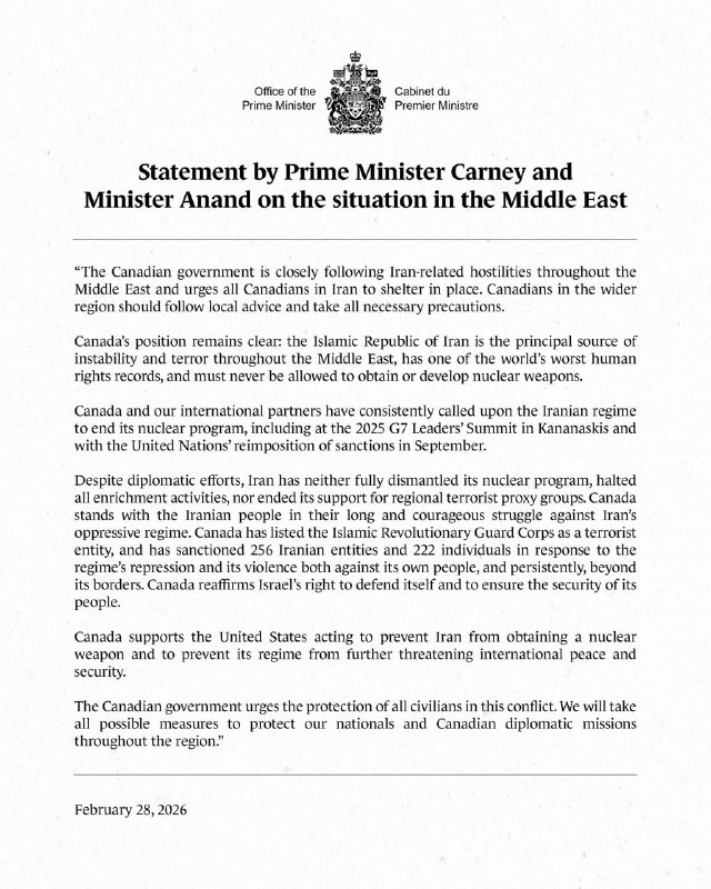 加拿大总理马克·卡尼（Mark Carney）