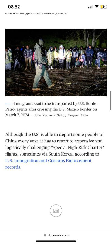 #美国🇺🇸和中国🇨🇳正在举行高级别谈判，以驱逐更多中国🇨🇳公民谈判之时，未经授权穿越美墨边境的中国🇨🇳国民人数增加到24,000人，比前一年增加了11倍