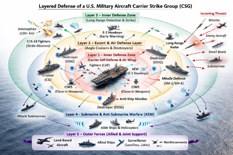 假消息满天飞！伊朗革命卫队声称在持续紧张局势中用4枚弹道导弹袭击了亚伯拉罕·林肯号航母，但美国中央司令部称这是谎言——该舰未被击中，导弹未接近，且仍在继续发射飞机