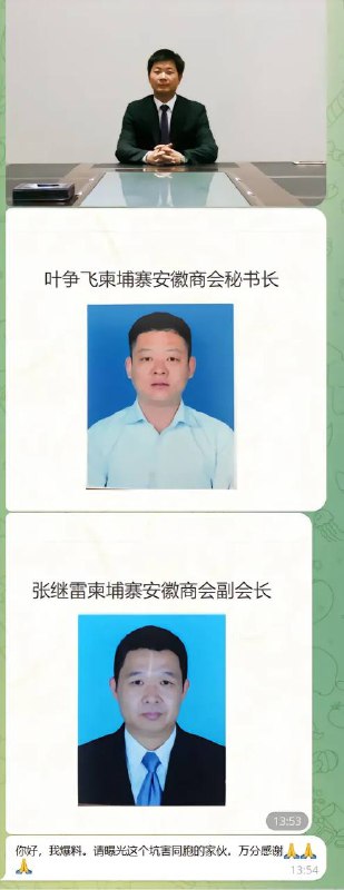 #中国诈骗 #中国人只骗中国人柬埔寨安徽总商会会长刘忍涉嫌绑架敲中国人