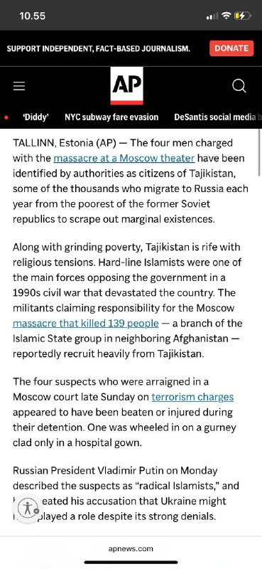 #俄罗斯🇷🇺大屠杀嫌疑人的祖国饱受贫困和宗教纷争的困扰被指控在莫斯科剧院进行大屠杀的四名男子已被当局确认为塔吉克斯坦公民，其中一些人每年从前苏联最贫穷的共和国移民到俄罗斯，以刮掉边缘生活